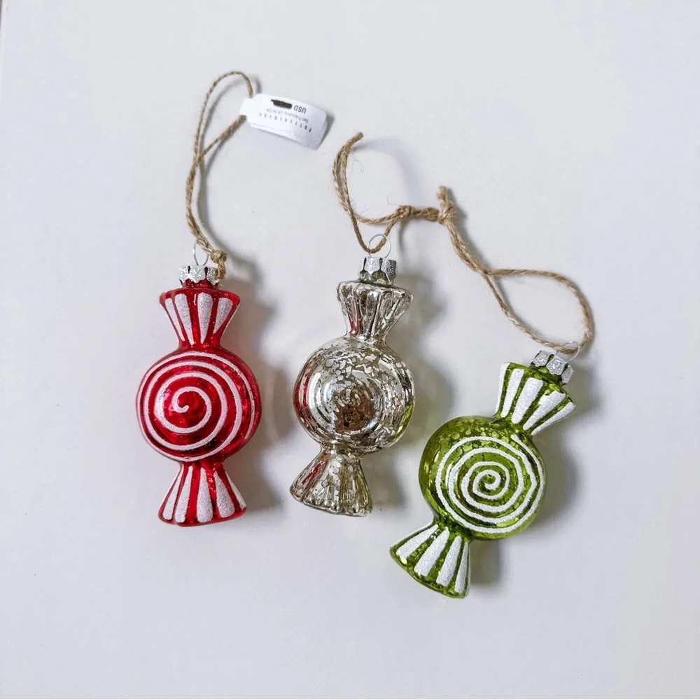 Pottery Barn Candy Ornament Set